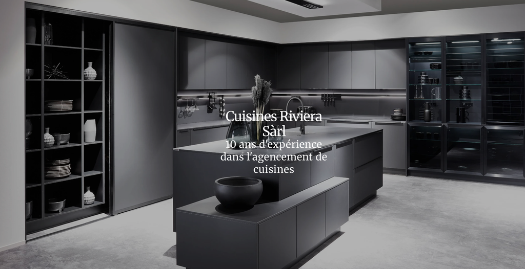 Moderne dunkle Küche von Cuisines Riviera Sàrl in Vevey